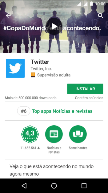 Pressione INSTALAR, e siga as indicações da tela para instalar o app. Pressione INSTALAR, e siga as indicações da tela para instalar o app.