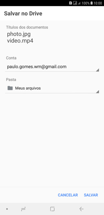 Pressione SALVAR. Pressione SALVAR.