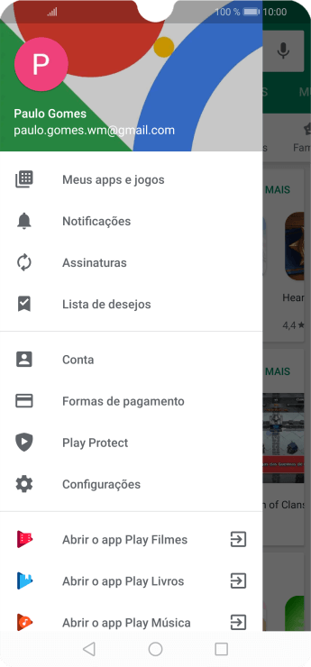 Pressione Configurações. Pressione Configurações.