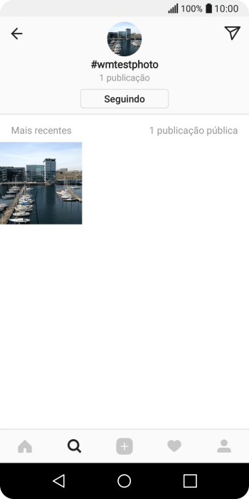Pressione o ícone de novo post. Pressione o ícone de novo post.