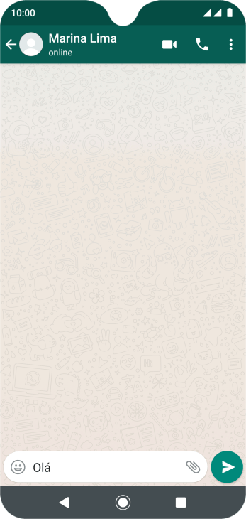 Pressione o ícone de enviar. Pressione o ícone de enviar.