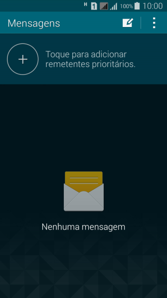 Pressione o ícone de nova mensagem. Pressione o ícone de nova mensagem.