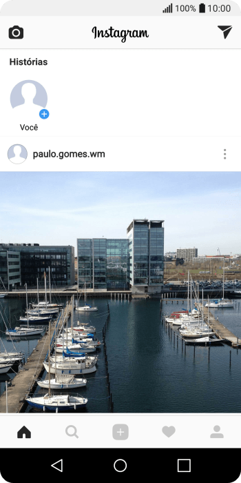 Pressione o ícone de busca. Pressione o ícone de busca.