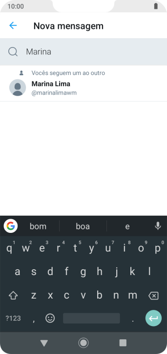 Pressione o contato desejado. Pressione o contato desejado.