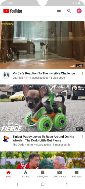 Pressione o ícone de fazer upload. Pressione o ícone de fazer upload.