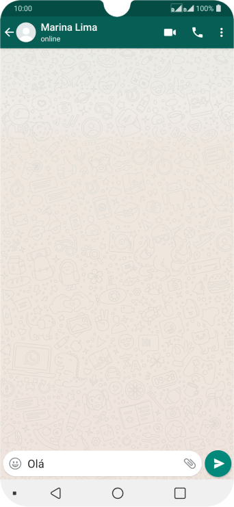 Pressione o ícone de enviar. Pressione o ícone de enviar.
