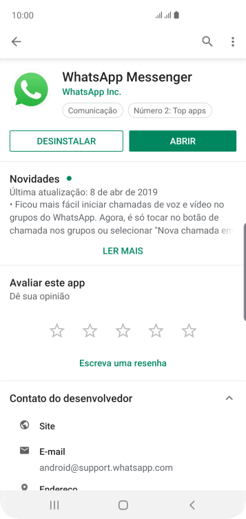 Pressione a tecla de início para finalizar e voltar à tela inicial. Pressione a tecla de início para finalizar e voltar à tela inicial.