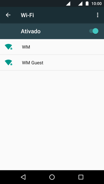 Pressione a rede Wi-Fi desejada. Pressione a rede Wi-Fi desejada.