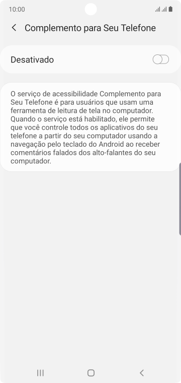 Pressione o indicador para ativar a função. Pressione o indicador para ativar a função.