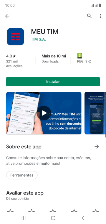 Pressione Instalar, e siga as indicações da tela para instalar o app. Pressione Instalar, e siga as indicações da tela para instalar o app.