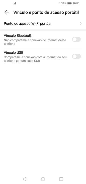Pressione Ponto de acesso Wi-Fi portátil. Pressione Ponto de acesso Wi-Fi portátil.