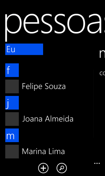 Pressione o ícone de novo contato. Pressione o ícone de novo contato.