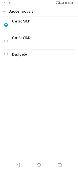 Pressione a configuração desejada. Pressione a configuração desejada.