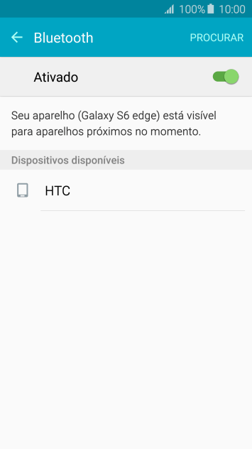 Pressione o dispositivo Bluetooth desejado, e siga as instruções da tela para conectar o dispositivo ao seu celular. Pressione o dispositivo Bluetooth desejado, e siga as instruções da tela para conectar o dispositivo ao seu celular.