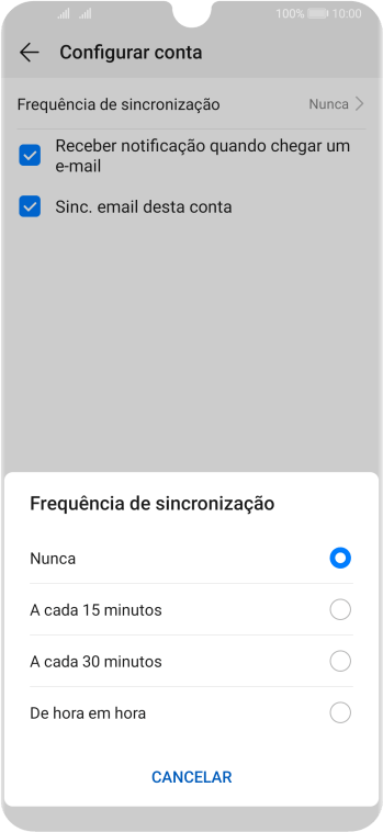 Pressione a configuração desejada. Pressione a configuração desejada.