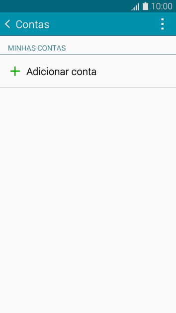 Pressione Adicionar conta. Pressione Adicionar conta.