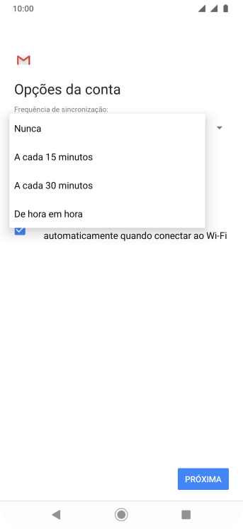 Pressione a configuração desejada. Pressione a configuração desejada.