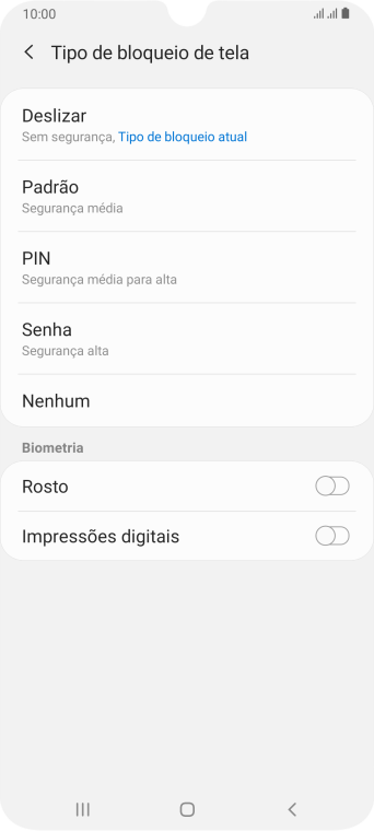 Pressione Impressões digitais. Pressione Impressões digitais.