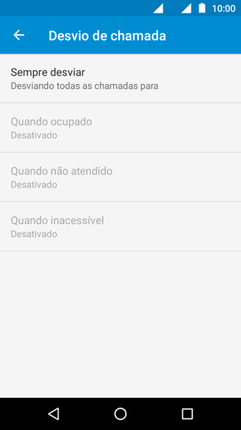 Pressione o tipo de encaminhamento desejado. Pressione o tipo de encaminhamento desejado.