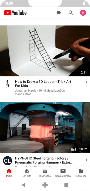 Pressione o ícone de fazer upload. Pressione o ícone de fazer upload.