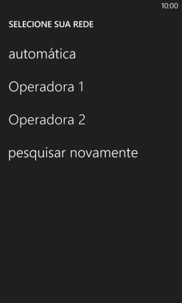 Se você quiser selecionar a rede automaticamente, deve pressionar automática. Se você quiser selecionar a rede automaticamente, deve pressionar automática.