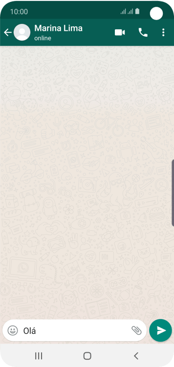 Pressione o ícone de enviar. Pressione o ícone de enviar.
