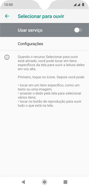 Pressione o indicador ao lado de Pressione o indicador ao lado de
