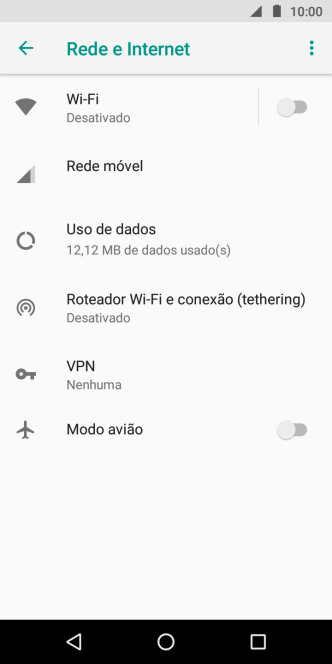 Pressione Roteador Wi-Fi e conexão (tethering). Pressione Roteador Wi-Fi e conexão (tethering).