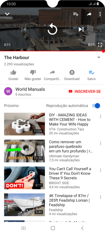 Pressione a tecla de início para finalizar e voltar à tela inicial. Pressione a tecla de início para finalizar e voltar à tela inicial.