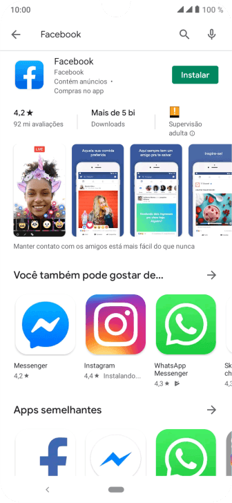 Pressione Facebook. Pressione Facebook.