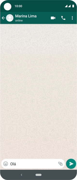 Pressione o ícone de enviar. Pressione o ícone de enviar.