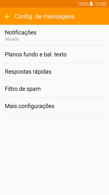 Pressione Mais configurações. Pressione Mais configurações.