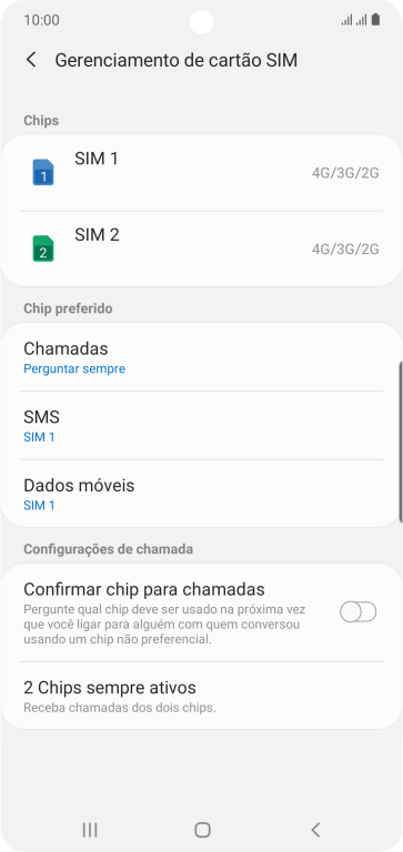 Pressione o chip desejado. Pressione o chip desejado.