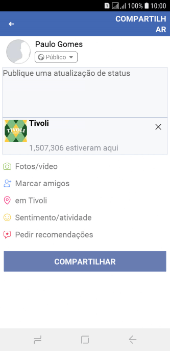 Pressione o campo de escrever, e digite o texto desejado. Pressione o campo de escrever, e digite o texto desejado.