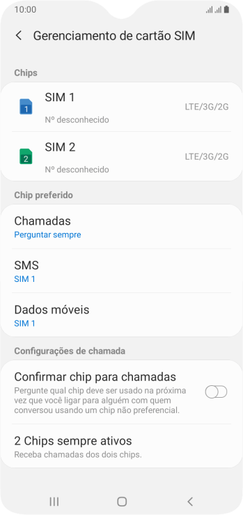 Pressione o chip desejado. Pressione o chip desejado.