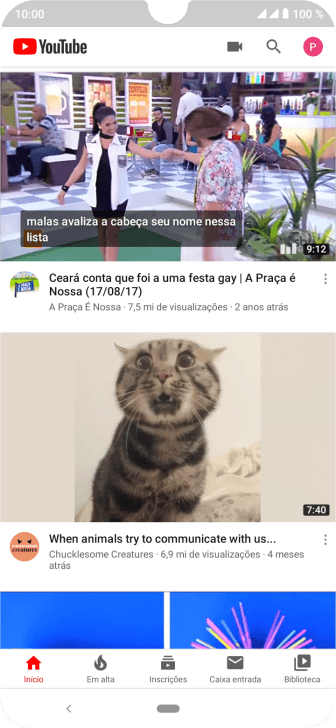 Pressione o ícone de fazer upload. Pressione o ícone de fazer upload.