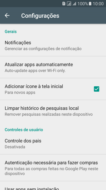 Pressione Atualizar apps automaticamente. Pressione Atualizar apps automaticamente.