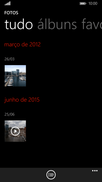 Pressione a foto ou o vídeo, e mantenha a pressão até que um menu pop up seja mostrado no visor Pressione a foto ou o vídeo, e mantenha a pressão até que um menu pop up seja mostrado no visor