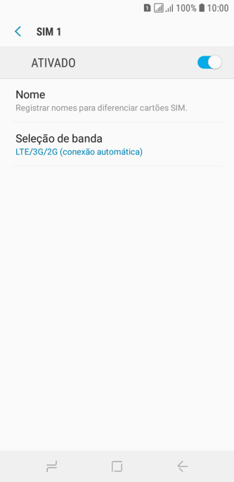 Pressione o indicador para ativar ou desativar o TIMchip. Pressione o indicador para ativar ou desativar o TIMchip.