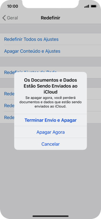 Pressione a configuração desejada. Pressione a configuração desejada.