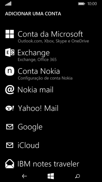 Pressione Conta da Microsoft. Pressione Conta da Microsoft.