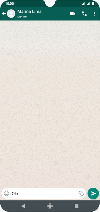Pressione o ícone de enviar. Pressione o ícone de enviar.