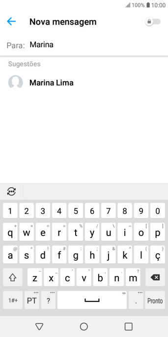Pressione o contato desejado. Pressione o contato desejado.