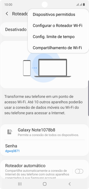 Pressione Configurar o Roteador Wi-Fi. Pressione Configurar o Roteador Wi-Fi.