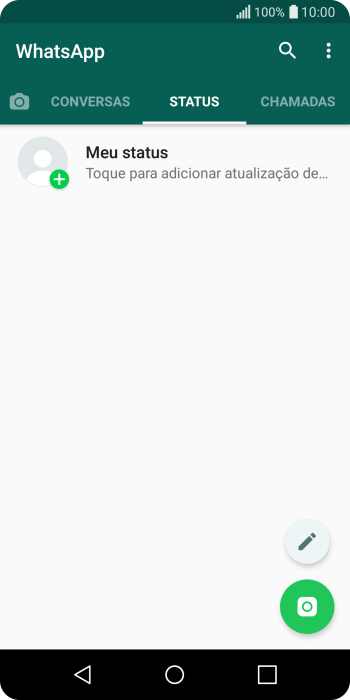 Pressione Meu status. Pressione Meu status.