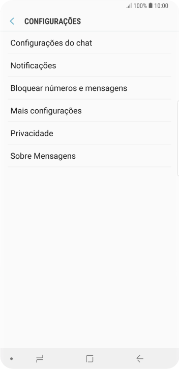 Pressione Mais configurações. Pressione Mais configurações.