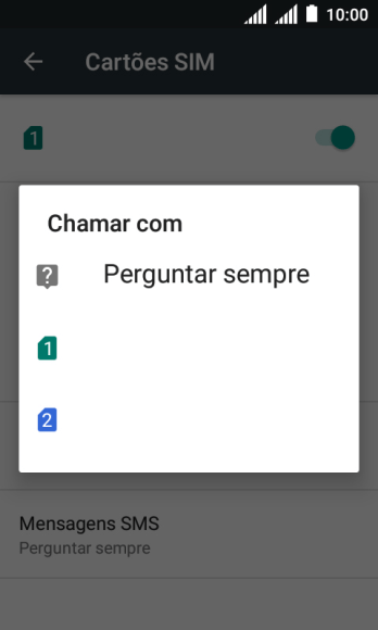 Pressione a configuração desejada. Pressione a configuração desejada.
