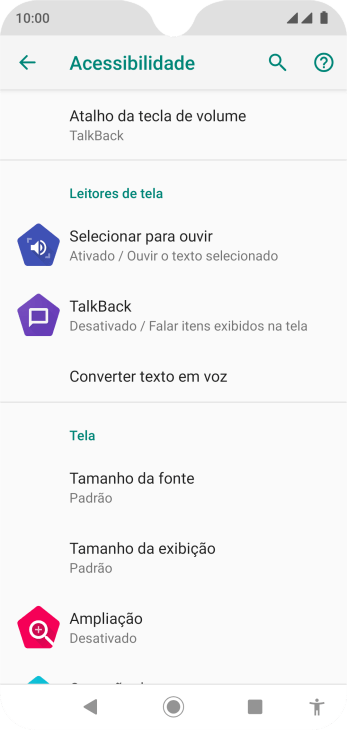 Pressione Converter texto em voz, e siga as indicações da tela para configurar a velocidade e o tom de voz. Pressione Converter texto em voz, e siga as indicações da tela para configurar a velocidade e o tom de voz.