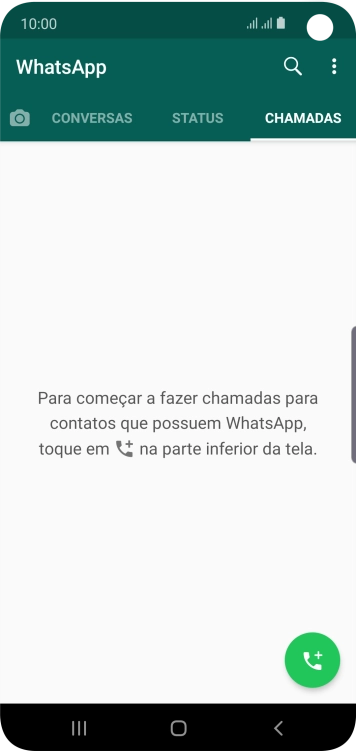 Pressione o ícone de chamada. Pressione o ícone de chamada.