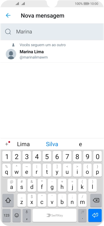 Pressione o contato desejado. Pressione o contato desejado.